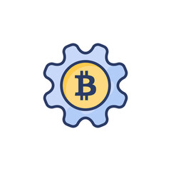 Bitcoin Management icon in vector. Logotype