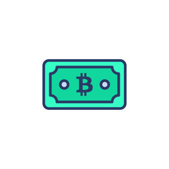 Bitcoin Cash icon in vector. Logotype
