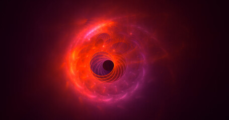 
3D rendering abstract round light background