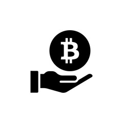 Bitcoin Deposit icon in vector. Logotype