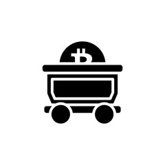 Mining Cart icon in vector. Logotype
