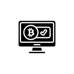 Bitcoin Accepted icon in vector. Logotype