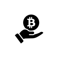 Give Bitcoin icon in vector. Logotype