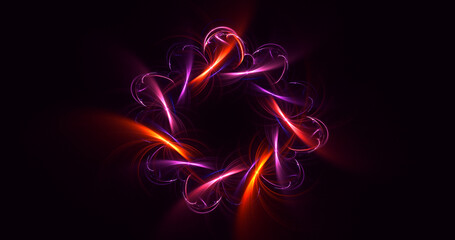 Obraz premium 3D rendering abstract round light background