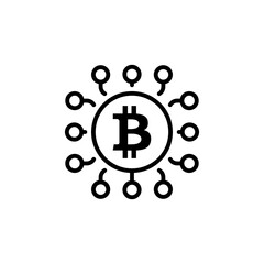Cryptocurrency icon in vector. Logotype