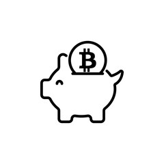 Saving icon in vector. Logotype