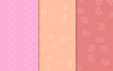 Hand Painted Easter Seamless Patterns Textures   