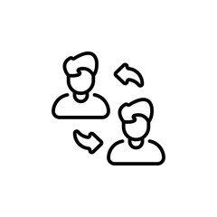 Peer To Peer icon in vector. Logotype