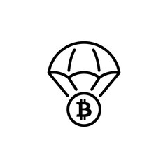 Bitcoin Drop icon in vector. Logotype