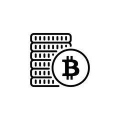 Bitcoin Stack icon in vector. Logotype