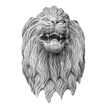Marble sculpture lion stone