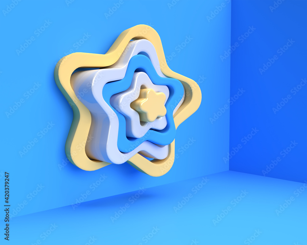 Poster 3d rendering abstract background . creative architectural concept.