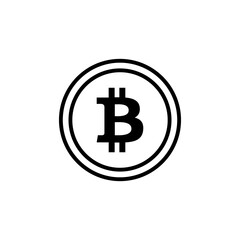 Bitcoin icon in vector. Logotype
