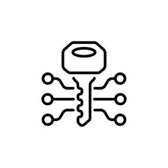 Digital Key icon in vector. Logotype