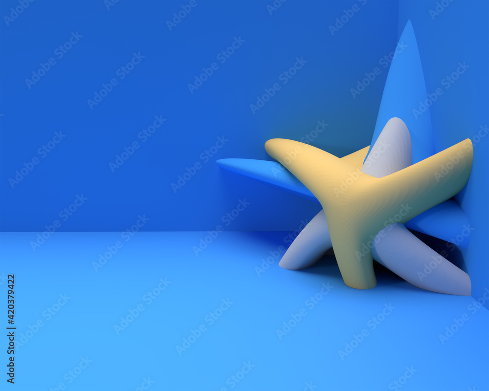 Poster 3d rendering abstract background . creative architectural concept.