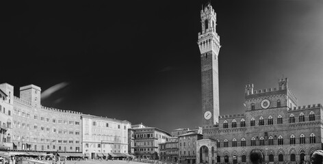 View of  famous Siena main square