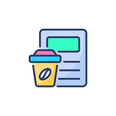 Coffee Menu icon in vector. Logotype