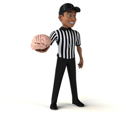Fun 3D Illustration of an american Referee