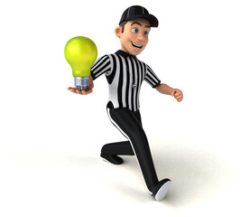 Fun 3D Illustration of an american Referee