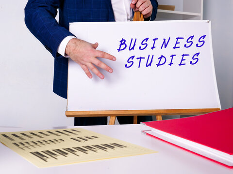 Financial Concept About BUSINESS STUDIES With Sign On The Piece Of Paper.