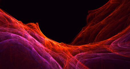 Obraz premium 3D rendering abstract multicolor fractal light background