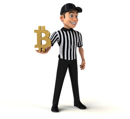 Fun 3D Illustration of an american Referee