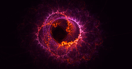 3D rendering abstract colorful fractal light background