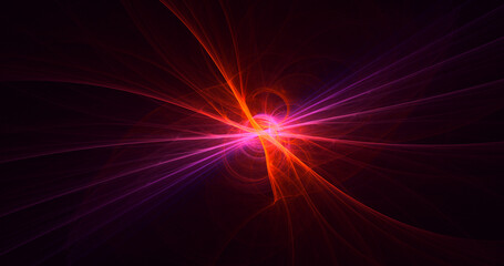 3D rendering abstract colorful fractal light background