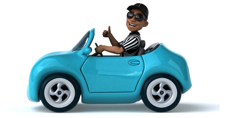 Fun 3D Illustration of an american Referee