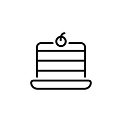 Cake icon in vector. Logotype