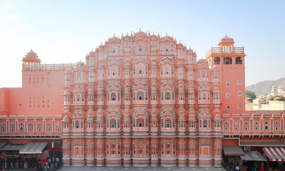 Hawa Mahal, the Palace of Winds, Jaipur pink city in Rajasthan, India