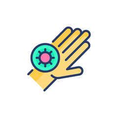 Dirty Hand icon in vector. Logotype