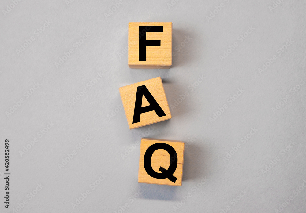 Poster faq acronym, qa and q concept of questions