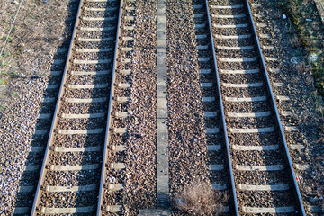 Areal view of Railway tracks 