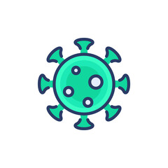 virus icon in vector. Logotype