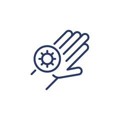 Dirty Hand icon in vector. Logotype