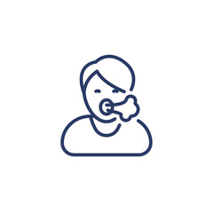 Naklejka premium Asthma icon in vector. Logotype