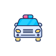 Police Car icon in vector. Logotype