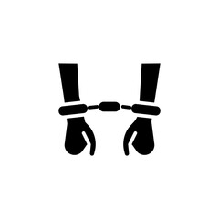 Arrested icon in vector. Logotype