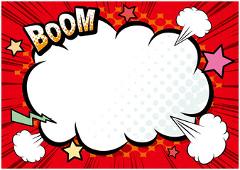 セリフ　吹き出し　コミック　集中線
