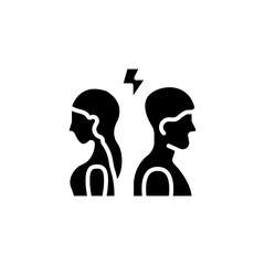 Divorce icon in vector. Logotype