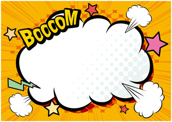 セリフ　吹き出し　コミック　集中線
