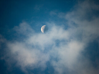 Moon behind some clouds