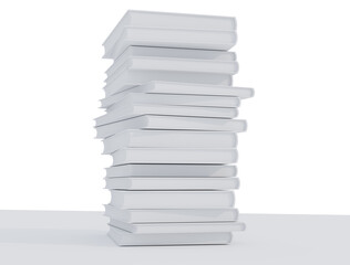 template empty book white background , 3d rendering