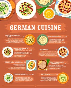 German cuisine menu Germany restaurant food dishes
