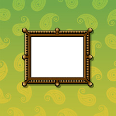decorative baguette vintage frames on background