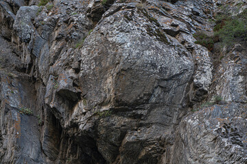 Gray rocks, stones, mountains, photo from the camera