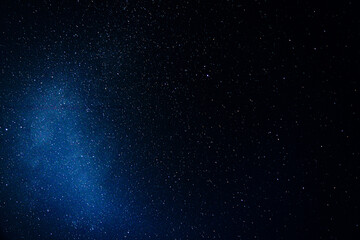 Fototapeta na wymiar Night starry sky photo from camera