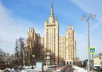 Moscow, Russia, Skyscraper on Barrikadnaya (Kudrinskaya Square, 1.)
The building on Kudrinskaya...
