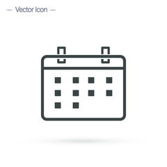 Calendar line icon. Vector illustration isolated on a white background.